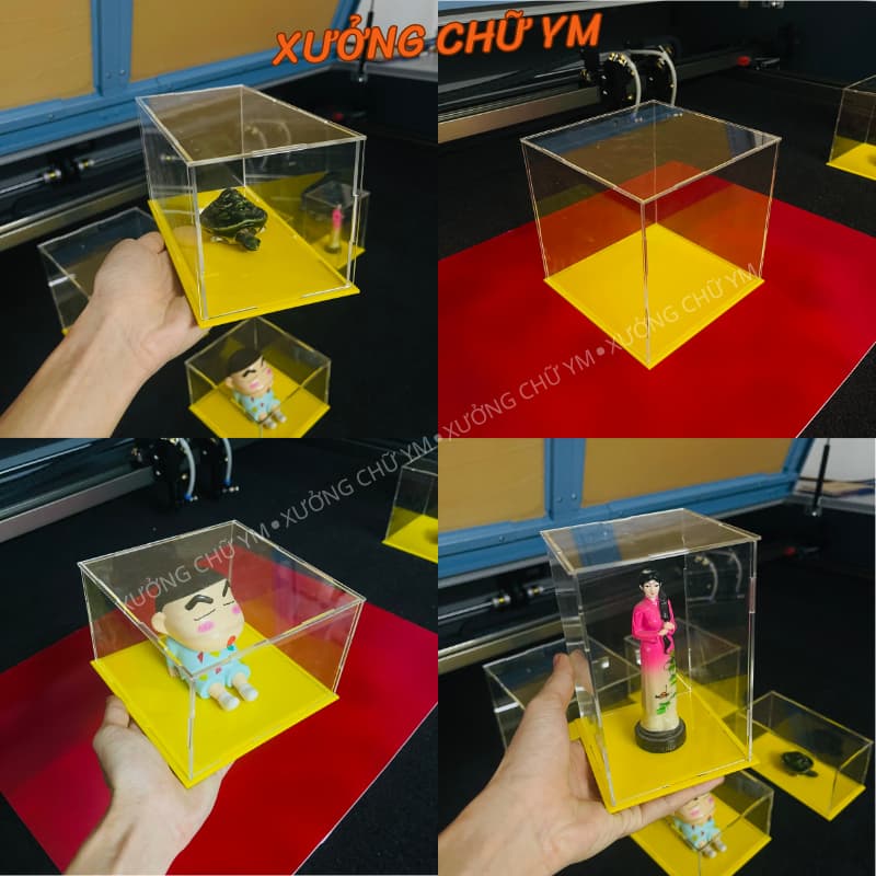 Hộp Mica Trong Suốt Lắp Ghép Trưng Bày Mô Hình – Nhiều Kích Thước, Dễ Dàng Lắp Ráp